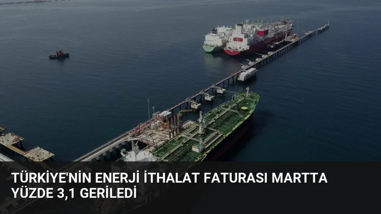 Türkiye’nin Enerji İthalat Faturası Martta Yüzde 3,1 Geriledi
