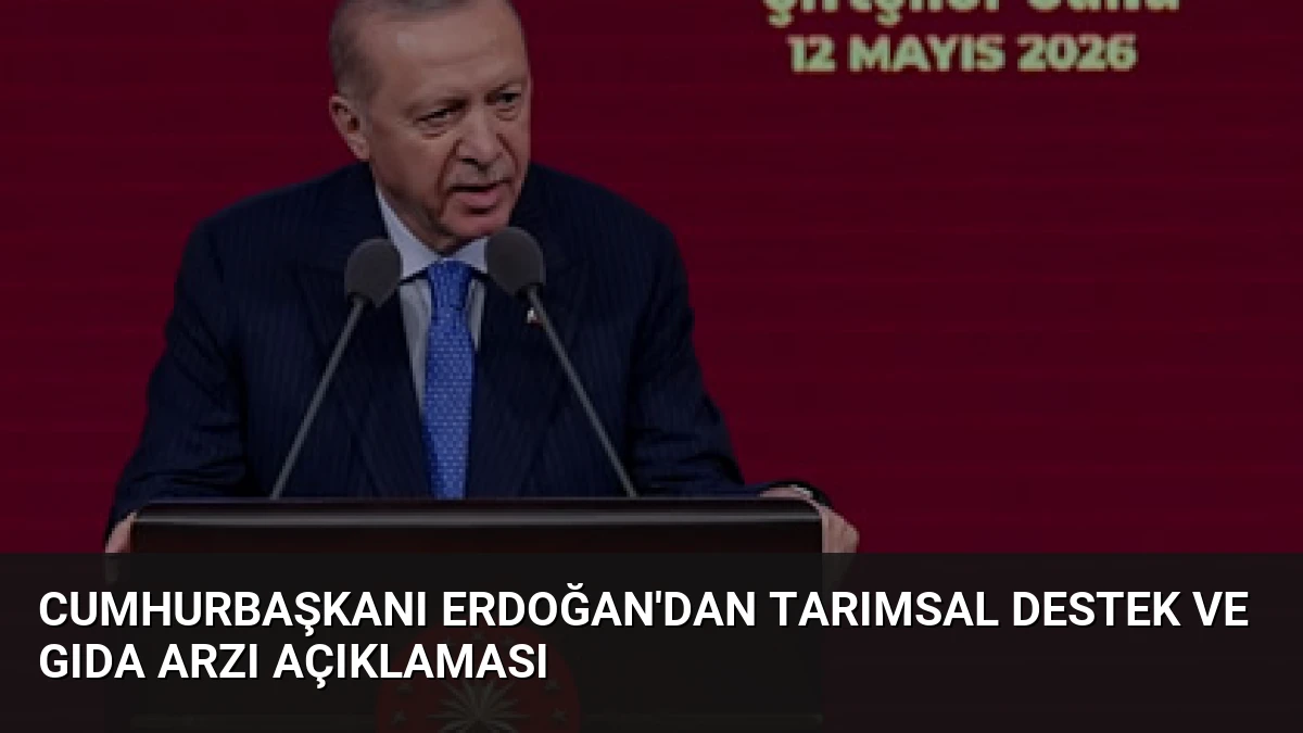 Cumhurbaşkanı Erdoğan’dan Tarımsal Destek ve Gıda Arzı Açıklaması