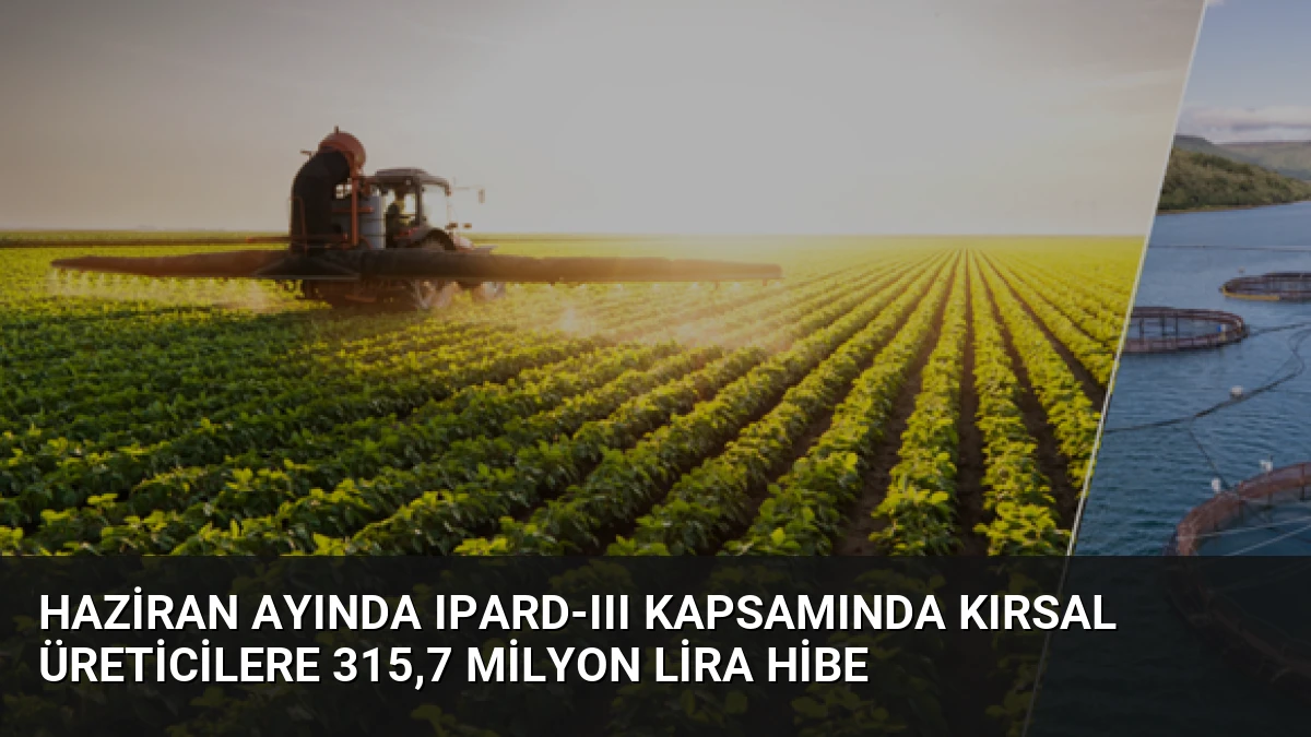 Haziran Ayında IPARD-III Kapsamında Kırsal Üreticilere 315,7 Milyon Lira Hibe
