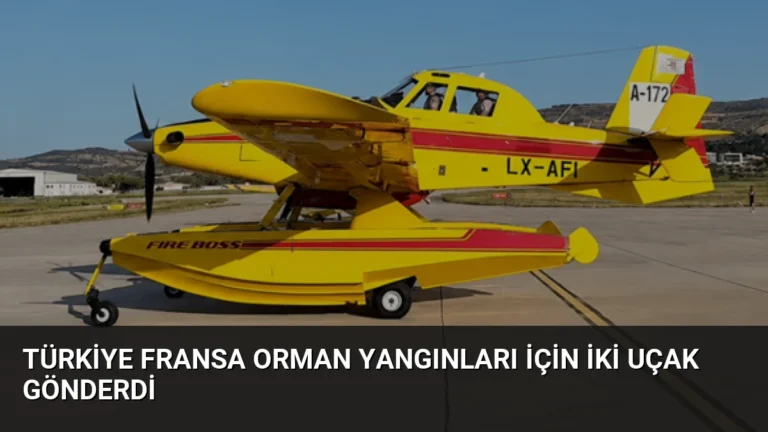 Türkiye Fransa orman yangınları için iki uçak gönderdi