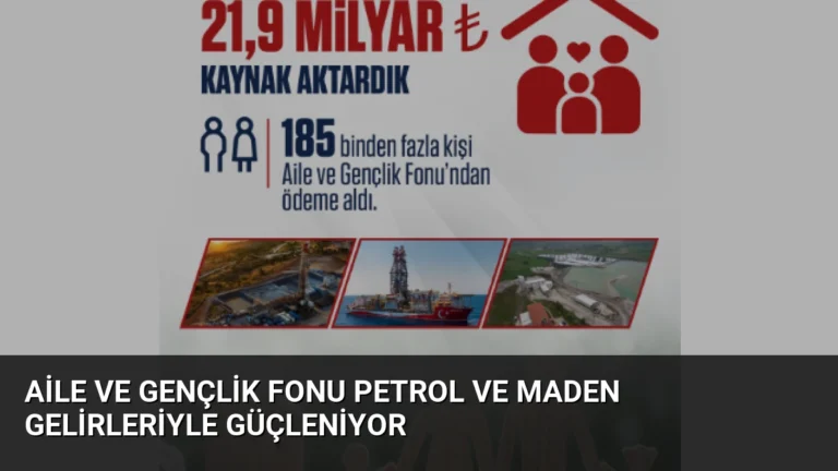 Aile ve Gençlik Fonu Petrol ve Maden Gelirleriyle Güçleniyor