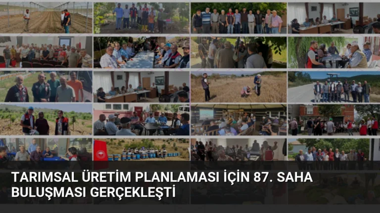 Tarımsal Üretim Planlaması İçin 87. Saha Buluşması Gerçekleşti