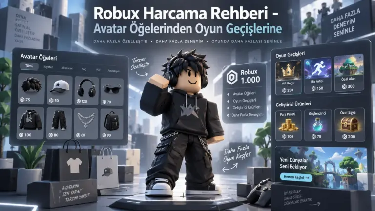 Robux Harcama Rehberi – Avatar Öğelerinden Oyun Geçişlerine