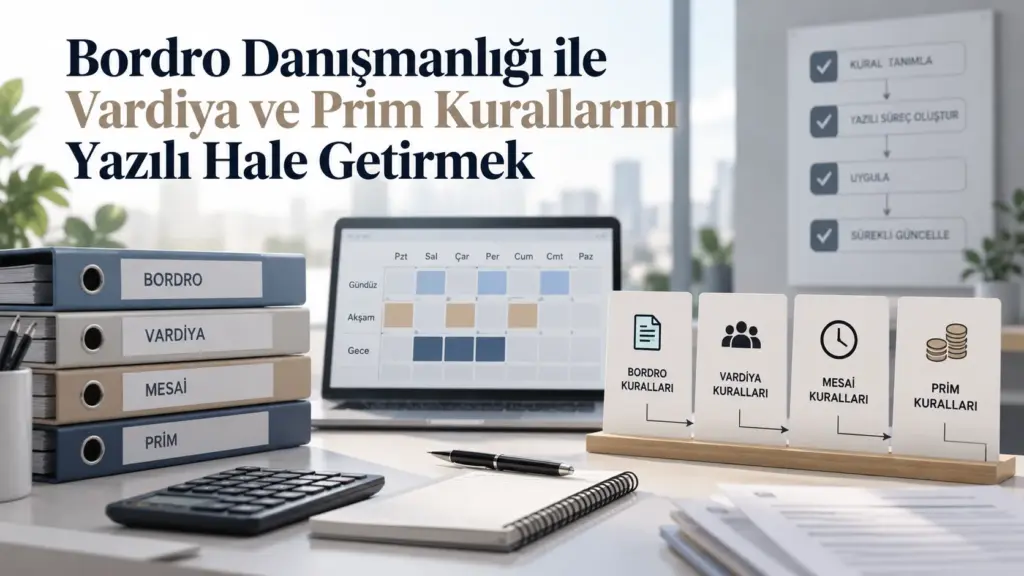 Bordro Danışmanlığı ile Vardiya ve Prim Kurallarını Yazılı Hale Getirmek