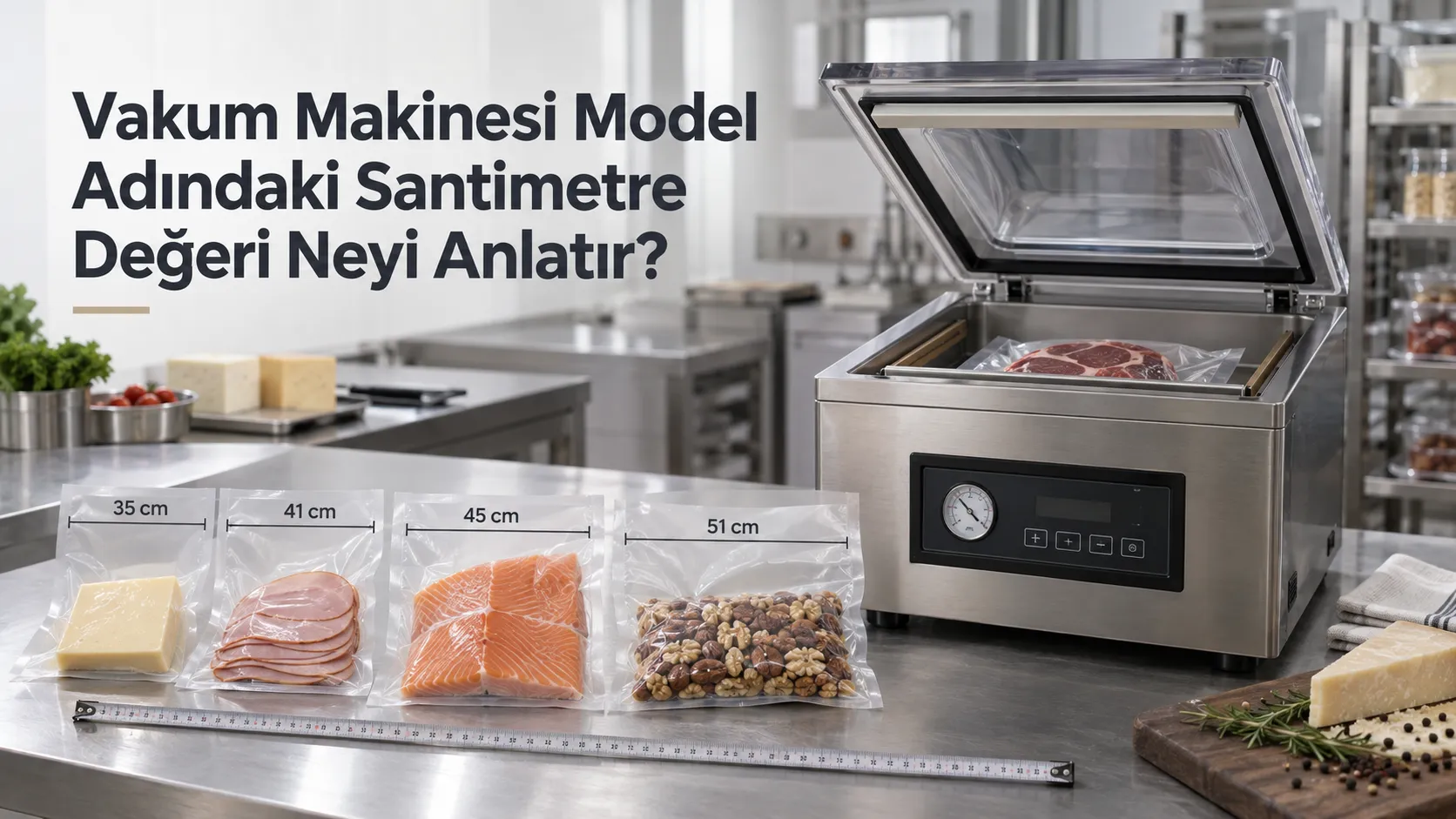 Vakum Makinesi Model Adındaki Santimetre Değeri Neyi Anlatır?