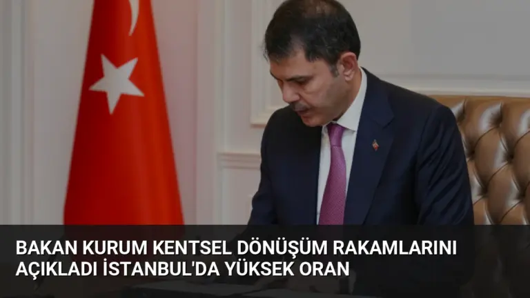 Bakan Kurum Kentsel Dönüşüm Rakamlarını Açıkladı İstanbul’da Yüksek Oran