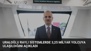Uraloğlu Raylı Sistemlerde 3,25 Milyar Yolcuya Ulaşıldığını Açıkladı